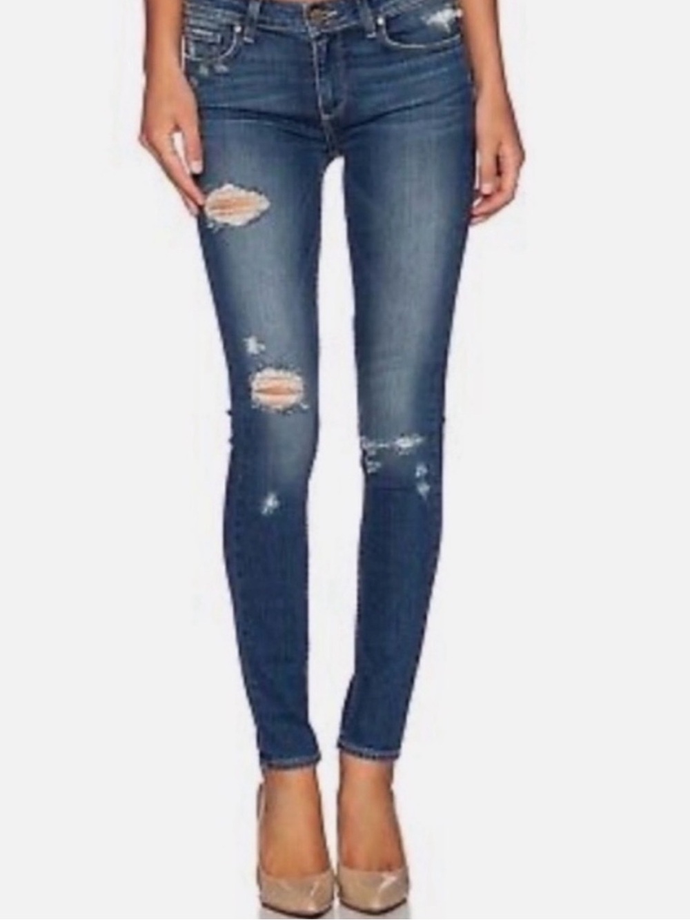 PAIGE Verdugo Ultra Skinny Jeans in Silo Destructed, TRANSCEND Denim Blend